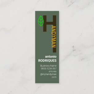 Creative Alphabet-H Handyman-Dienst Mini Visitenkarte