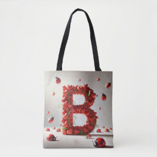 Creative Alphabet Letter B mit Herzformen Tasche