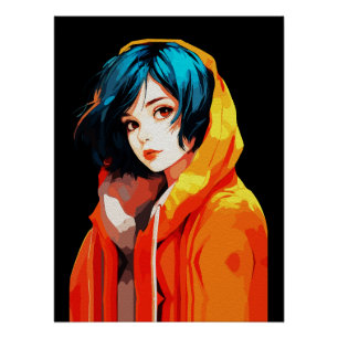Creative Anime Wall Art Mädchen 07 Poster