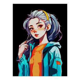 Creative Anime Wall Art   Mädchen 12 Poster