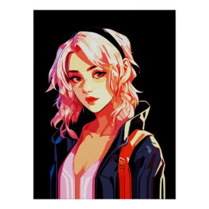 Creative Anime Wall Art Mädchen 13 Poster