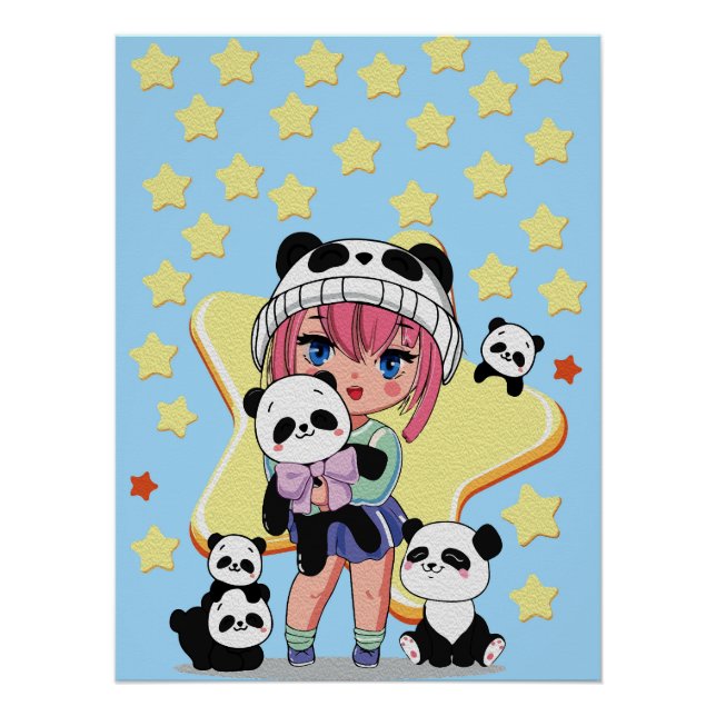 Creative Anime Wall Art | Mädchen 19 Poster (Vorderseite)