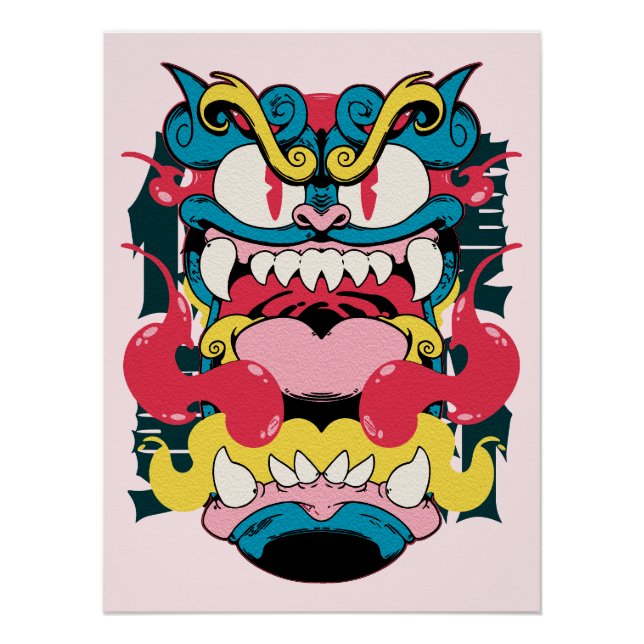 Creative Anime Wall Art | Teufelsmaske 06 Poster (Vorderseite)