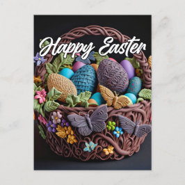 Creative Basket Of Easter Eggs Postkarte