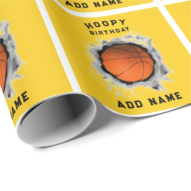 Creative Basketball Geburtstag Geschenkpapier (Rolleneckpunkt)