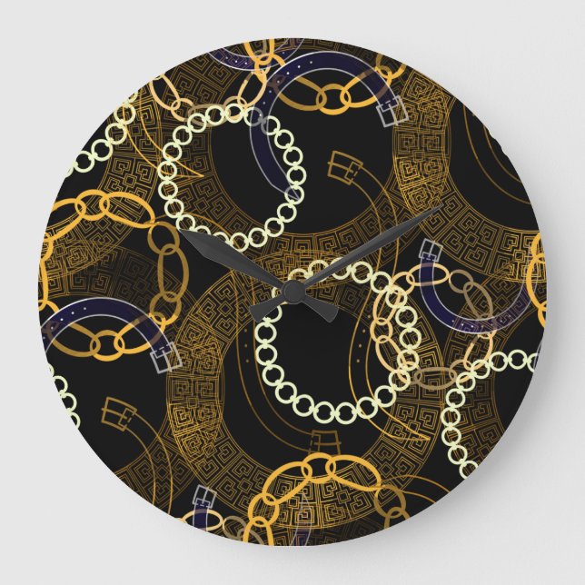 Creative Belts griechische Chains Mix Große Wanduhr (Vorderseite)