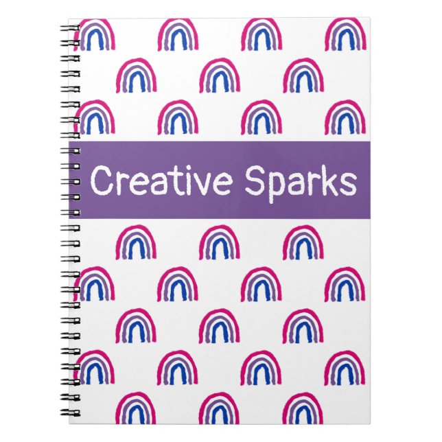 Creative Bi Bisexual Prix Pinted Crayon Rainbow Notizblock (Vorderseite)