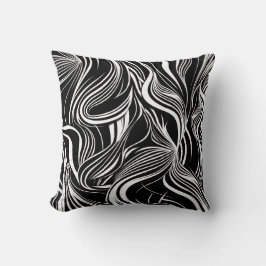 Creative Black and White Seamless Abstrakt Kissen