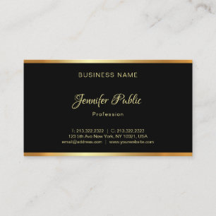 Creative Black Gold Beruflich Handschrift Schlicht Visitenkarte