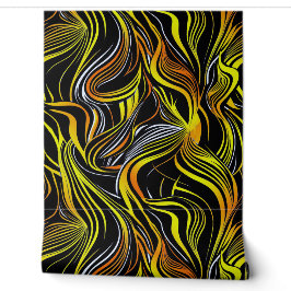 Creative Black, Yellow & Orange Nahtlos Abstrakt Tapete