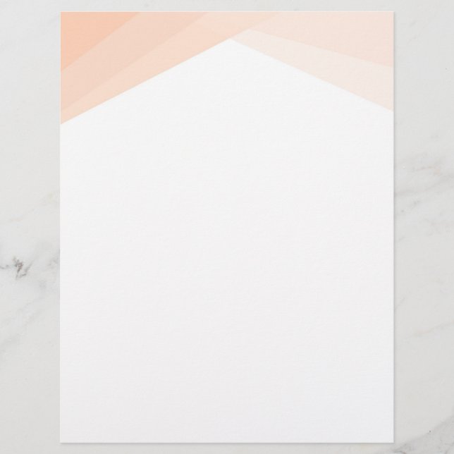 Creative Blank Template Custom Apricot White Color Briefbogen (Vorderseite)