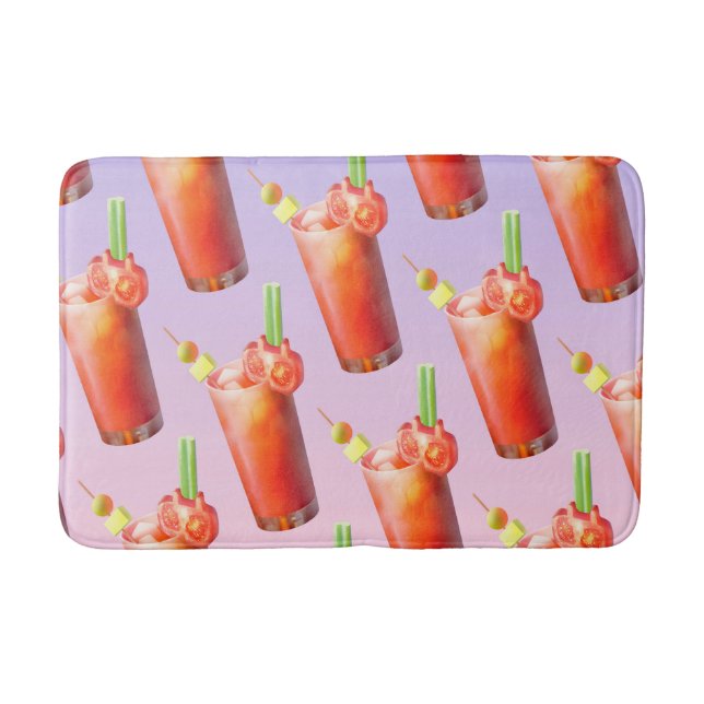 Creative Bloody Mary Cocktail Badematte (Vorderseite)