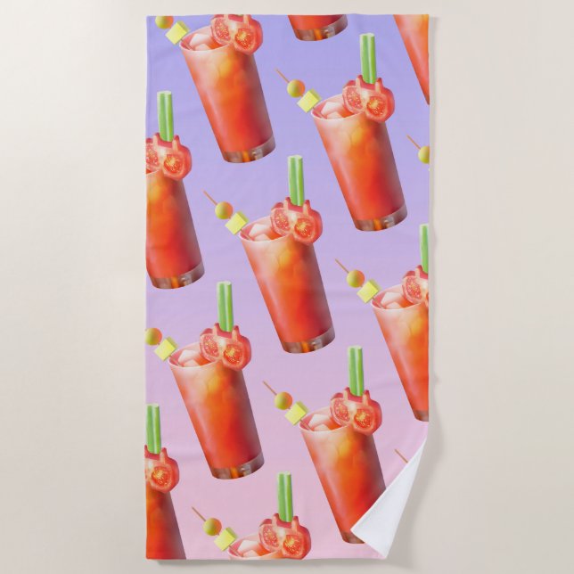 Creative Bloody Mary Cocktail Strandtuch (Vorderseite)