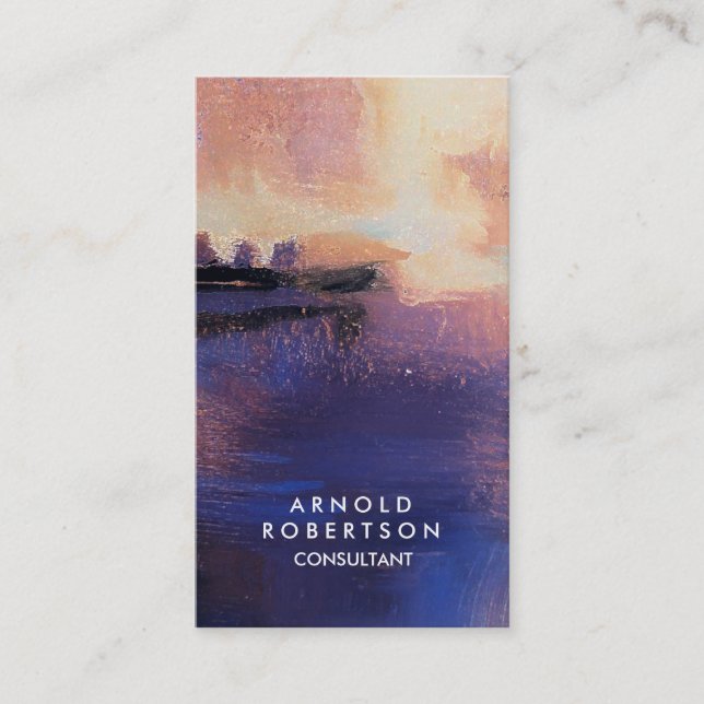 Creative Blue Abstrakt Modern Elegant Visitenkarte (Vorderseite)