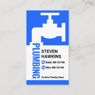 Creative Blue Faucet Plumbing Leak Visitenkarte