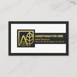 Creative Border Frame Gold Landschaft Handyman Visitenkarte