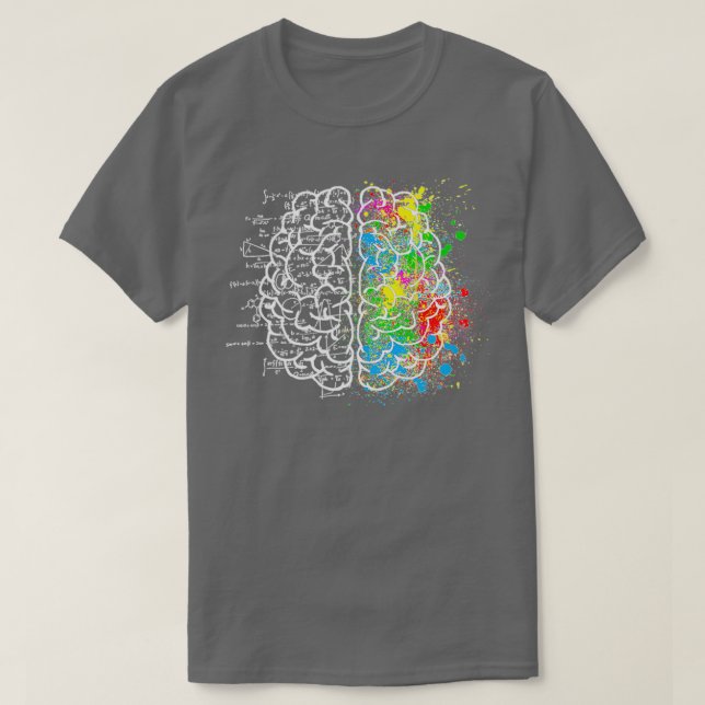 Creative Brain Art Science Math T-Shirt (Design vorne)