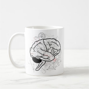 Creative Brain Artwork mit Science Theme Kaffeetasse