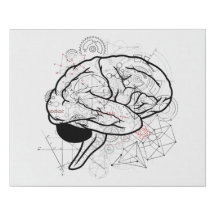 Creative Brain Artwork mit Science Theme