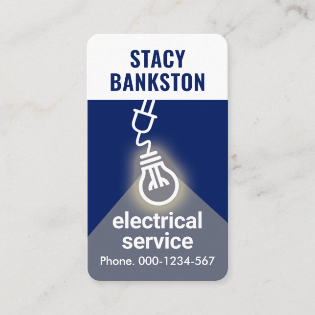 Creative Bulb Flash Light Beam Visitenkarte (Vorderseite)