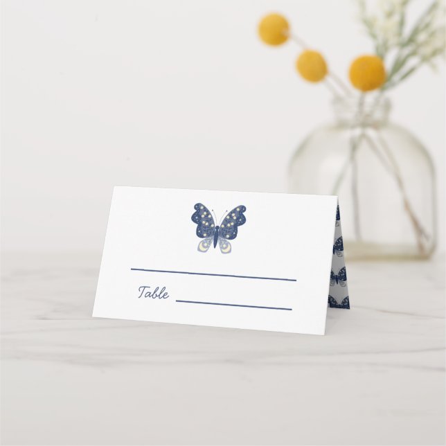 Creative Butterfly Wedding Platzkarte (Vorderseite)