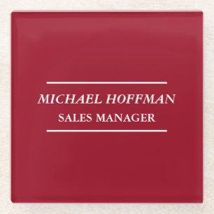 Creative Carmine Red Minimalistisch Classical Ital Glasuntersetzer