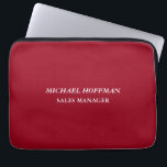 Creative Carmine Red Minimalistisch Classical Ital Laptopschutzhülle<br><div class="desc">Diese Vorlage kann an alle persönlichen Bedürfnisse angepasst werden.</div>
