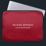 Creative Carmine Red Minimalistisch Classical Ital Laptopschutzhülle<br><div class="desc">Diese Vorlage kann an alle persönlichen Bedürfnisse angepasst werden.</div>