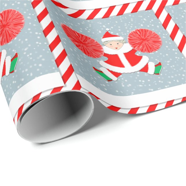 Creative Cheerleader Weihnachtsgeschenk Geschenkpapier (Rolleneckpunkt)