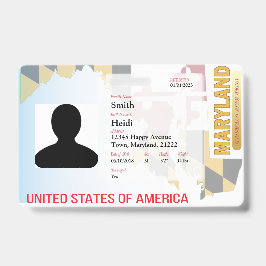 CREATIVE Child ID- Maryland Flag Ausweis