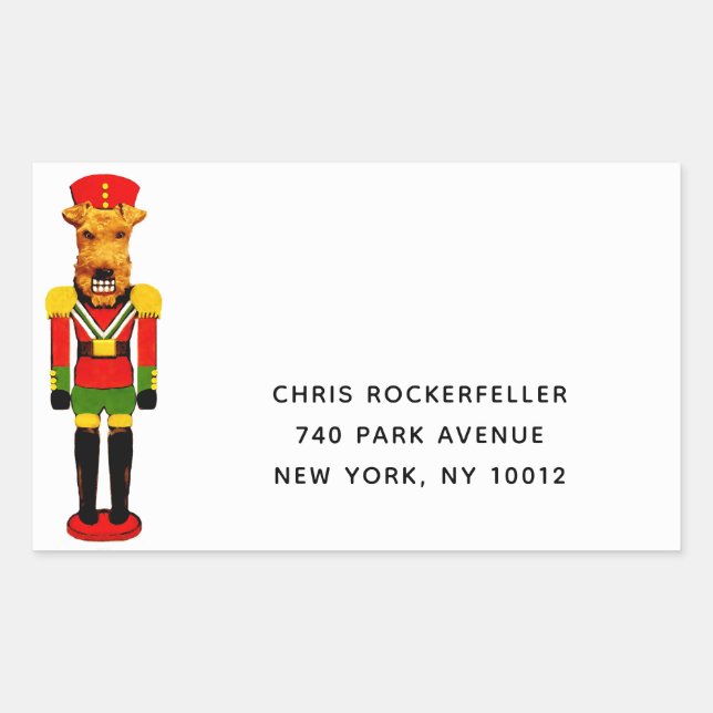 Creative Christmas Address Labels Rechteckiger Aufkleber (Vorderseite)