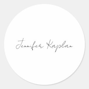 Creative Classic White Minimalistisch Beruflich Runder Aufkleber
