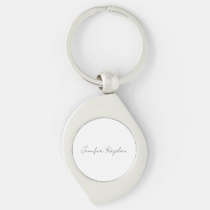 Creative Classic White Minimalistisch Beruflich Schlüsselanhänger