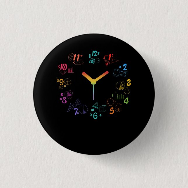 Creative Clock Math-Liebe dieser Math-Uhr-Zeitmath Button (Vorderseite)