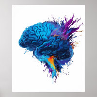 Creative Colorful Splash Brain Design