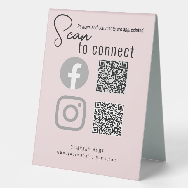 Creative Craft Show Display Ideen mit QR Code Tischaufsteller (Vorderseite)