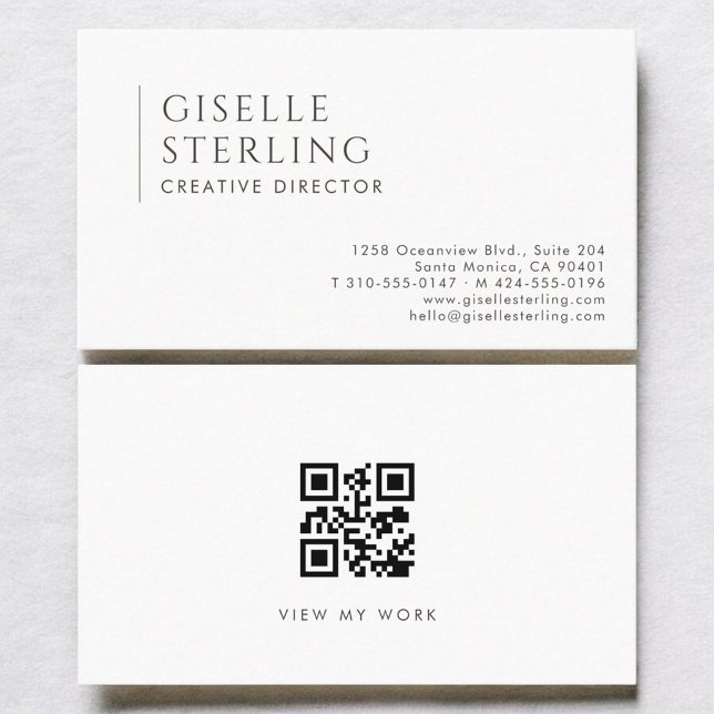 Creative Director Modern Professional QR Code Visitenkarte (Von Creator hochgeladen)