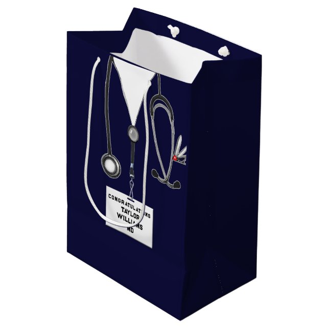 Creative Doctor Abschluss Mittlere Geschenktüte (Vorderseite Schrägansicht)