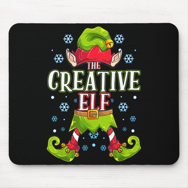 Creative Elf Matching Family Group Christmas Party Mousepad (Vorne)