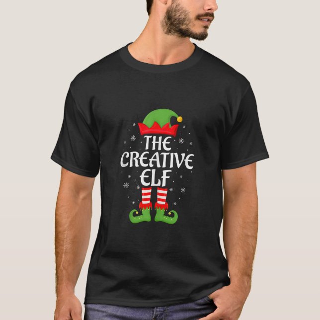 Creative Elf Xmas Family Matching Elf Squad Christ T-Shirt (Vorderseite)