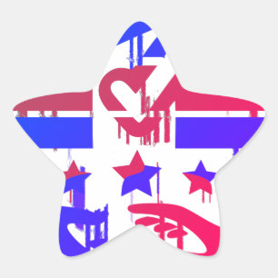 Creative Emblem der Ermächtigung und Vertretung Stern-Aufkleber