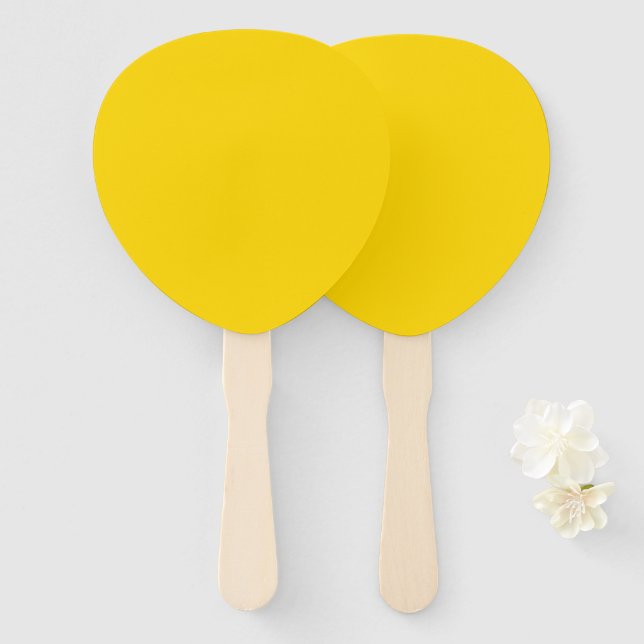 Creative Expression Hot Bold Yellow Fächer (Vorne und Hinten)