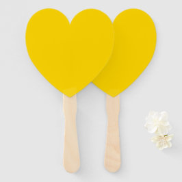 Creative Expression Hot Bold Yellow Heart Fächer