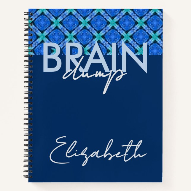 Creative Flow Brain Dump Mindset Organizer Blue Notizbuch (Vorderseite)