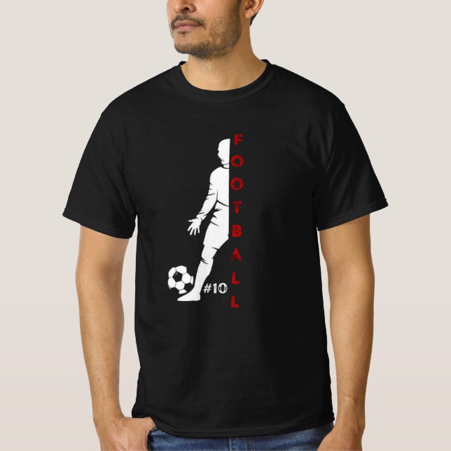 Creative Football Typografy Soccer Player T-Shirt (Vorderseite)