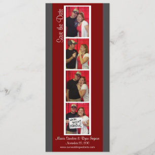 Creative Foto Booth (Red & Pewter) Save The Date