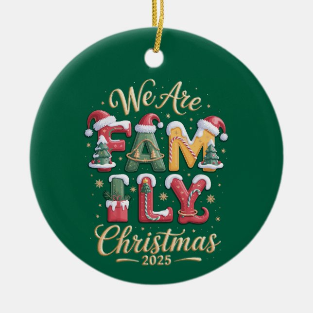 Creative & Fun Family Christmas Keramik Ornament (Vorne)