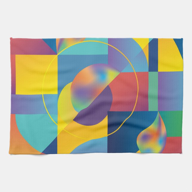 Creative Geometric: Abstrakte Vintage Abdeckung. Geschirrtuch (Horizontal)