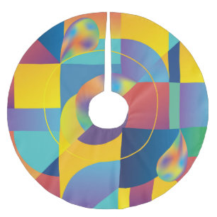 Creative Geometric: Abstrakte Vintage Abdeckung. Polyester Weihnachtsbaumdecke