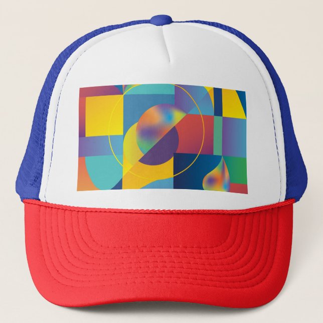 Creative Geometric: Abstrakte Vintage Abdeckung. Truckerkappe (Vorderseite)